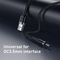 Baseus Cafule Cable USB to DC 3.5mm 2A 1m-Gray+Black
