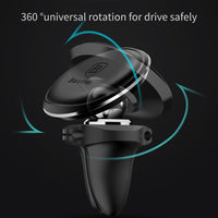 Baseus Car Mount Magnetic Air Vent Phone Holder with Cable Clip
