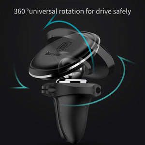 Baseus Car Mount Magnetic Air Vent Phone Holder with Cable Clip