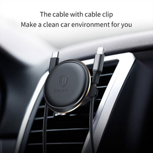 Baseus Car Mount Magnetic Air Vent Phone Holder with Cable Clip