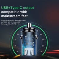 Baseus Circular Plastic A+C 30W PPS Car Charger-Black
