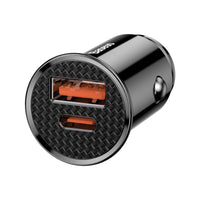 Baseus Circular Plastic A+C 30W PPS Car Charger-Black
