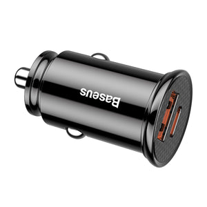 Baseus Circular Plastic A+C 30W PPS Car Charger-Black