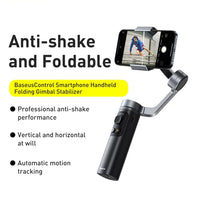 Baseus Control Smartphone Handheld Folding Gimbal Stabilizer-Dark Grey
