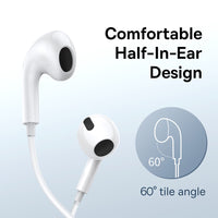 Baseus Earphones Encok H17 with Microphone 3.5mm Ports NGCR020002-White
