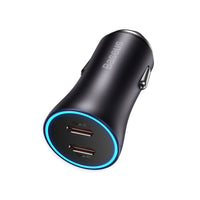 Baseus Golden Contactor Pro Dual Fast Charger Car Charger C+C 40W (CGJP000013)-Dark Gray