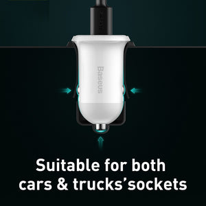 Baseus Grain Pro Car Charger (Dual USB 4.8A)