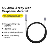 Baseus High Definition Series Graphene Type-C to HDMI 4K Adapter Cable