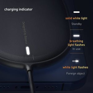 Baseus Light Magnetic Wireless Qi Charger 15W (Suit for IP12)