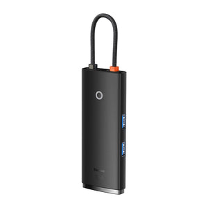 Baseus Lite Series 6-Port Type-C HUB Docking Station (Type-C to HDMI+USB3.02+PD+SD/TF)-Black