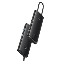 Baseus Lite Series 6-Port Type-C HUB Docking Station (Type-C to HDMI+USB3.02+PD+SD/TF)-Black