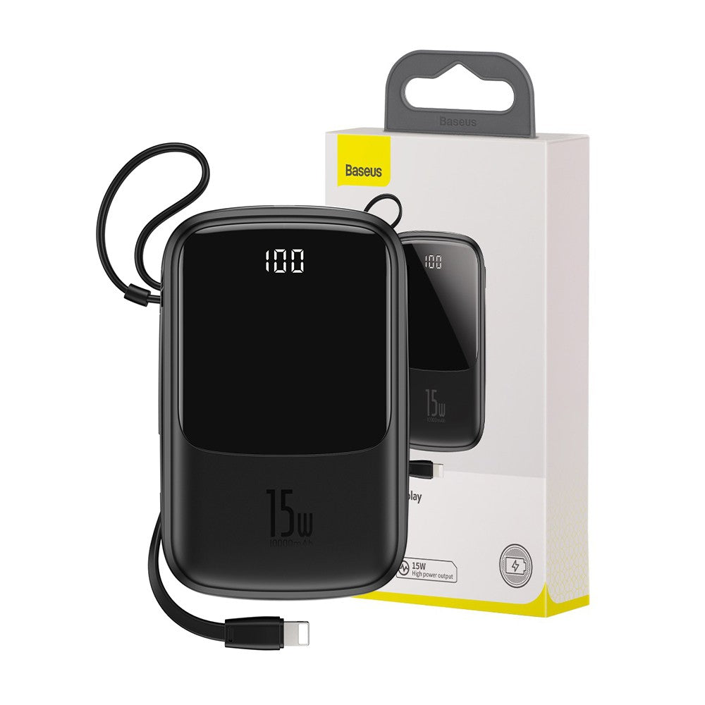 Baseus Q pow Digital Display 3A Power Bank 10000mAh (With IP Cable ...