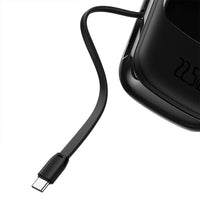 Baseus Qpow Digital Display Power Bank 20000mAh 22.5W with Type-C Cable (PPQD-I01)-Black
