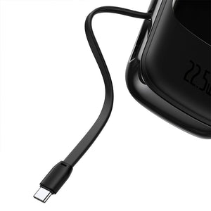 Baseus Qpow Digital Display Power Bank 20000mAh 22.5W with Type-C Cable (PPQD-I01)-Black