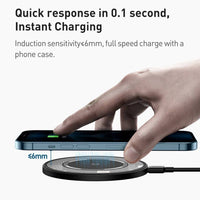 Baseus Simple Magnetic Wireless Qi Charger 15W (Suit for IP12)
