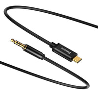 Baseus Stereo Audio AUX Cable 3.5MM Mini Jack - Type-C for Smartphone 120cm (CAM01-01)-Black
