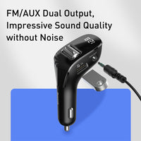 Baseus Streamer F40 AUX Car Bluetooth MP3 Charger-Black
