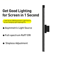 Baseus i-wok Series USB Asymmetric Light Source Screen Hanging Light (Fighting) Pro-Black
