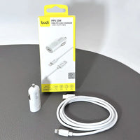 sky Budi CC062TTLW PD 33W USB C Mini car charger with Type-C to iPh combo

