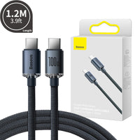 CW-FXP Baseus Crystal Shine Series Fast Charging Data Cable Type-C to Type-C 100W
