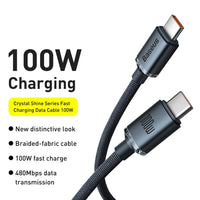 CW-FXP Baseus Crystal Shine Series Fast Charging Data Cable Type-C to Type-C 100W
