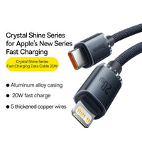 CW-FXP Baseus Crystal Shine Series Fast Charging Data Cable Type-C to iP 20W
