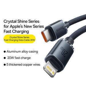 CW-FXP Baseus Crystal Shine Series Fast Charging Data Cable Type-C to iP 20W