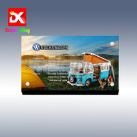 Display King - Acrylic display plaque for Lego Volkswagen T2 Camper Van 10279
