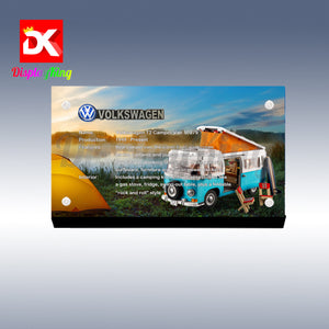 Display King - Acrylic display plaque for Lego Volkswagen T2 Camper Van 10279