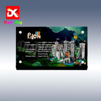 Display King - Acrylic display plaque for Lego Lion Knights' Castle 10305
