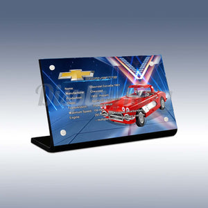 Display King - Acrylic display plaque for Lego Chevrolet Corvette 1961 10321