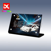 Display King - Acrylic display plaque for LEGO® Lamborghini Countach 5000Quattrovalvole 10337
