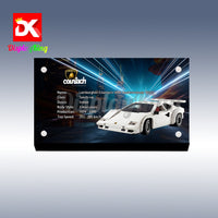 Display King - Acrylic display plaque for LEGO® Lamborghini Countach 5000Quattrovalvole 10337
