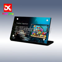 Display King - Acrylic display plaque for LEGO® Tropical Aquarium 10366
