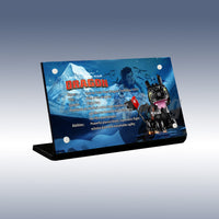Display King - Acrylic display plaque for LEGO® Howto Train Your Dragon: Toothless 10375
