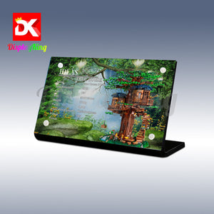 Display King - Acrylic display plaque for Lego Tree House 21318