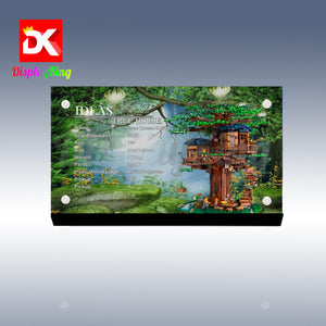 Display King - Acrylic display plaque for Lego Tree House 21318