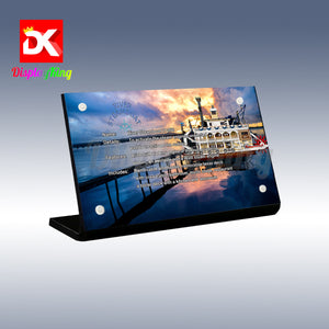 Display King - Acrylic display plaque for Lego River Steamboat 21356