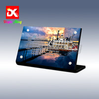 Display King - Acrylic display plaque for Lego River Steamboat 21356