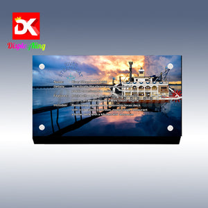 Display King - Acrylic display plaque for Lego River Steamboat 21356
