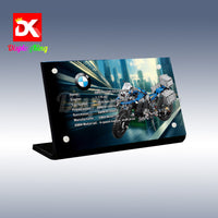 Display King - Acrylic display plaque for Lego BMW R 1200 GS Adventure 42063
