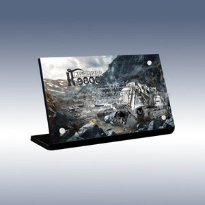 Display King - Display plaque for  Lego Liebherr R 9800 Excavator 42100