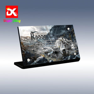 Display King - Display plaque for  Lego Liebherr R 9800 Excavator 42100