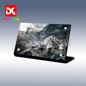 Display King - Display plaque for  Lego Liebherr R 9800 Excavator 42100