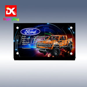 Display King - Acrylic display plaque for Lego Ford F-150 Raptor 42126