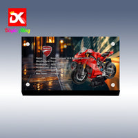 Display King - Acrylic display plaque for Lego Ducati Panigale V4 S Motorcycle 42202
