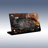 Display King - Acrylic display plaque for LEGO® Volvo EC500 Hybrid Excavator 42215
