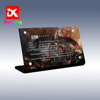 Display King - Acrylic display plaque for LEGO® Volvo EC500 Hybrid Excavator 42215
