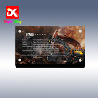 Display King - Acrylic display plaque for LEGO® Volvo EC500 Hybrid Excavator 42215
