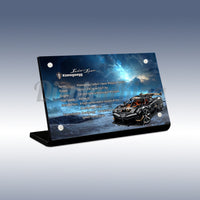Display King - Acrylic display plaque for LEGO® Koenigsegg Sadair's Spear Megacar 42232
